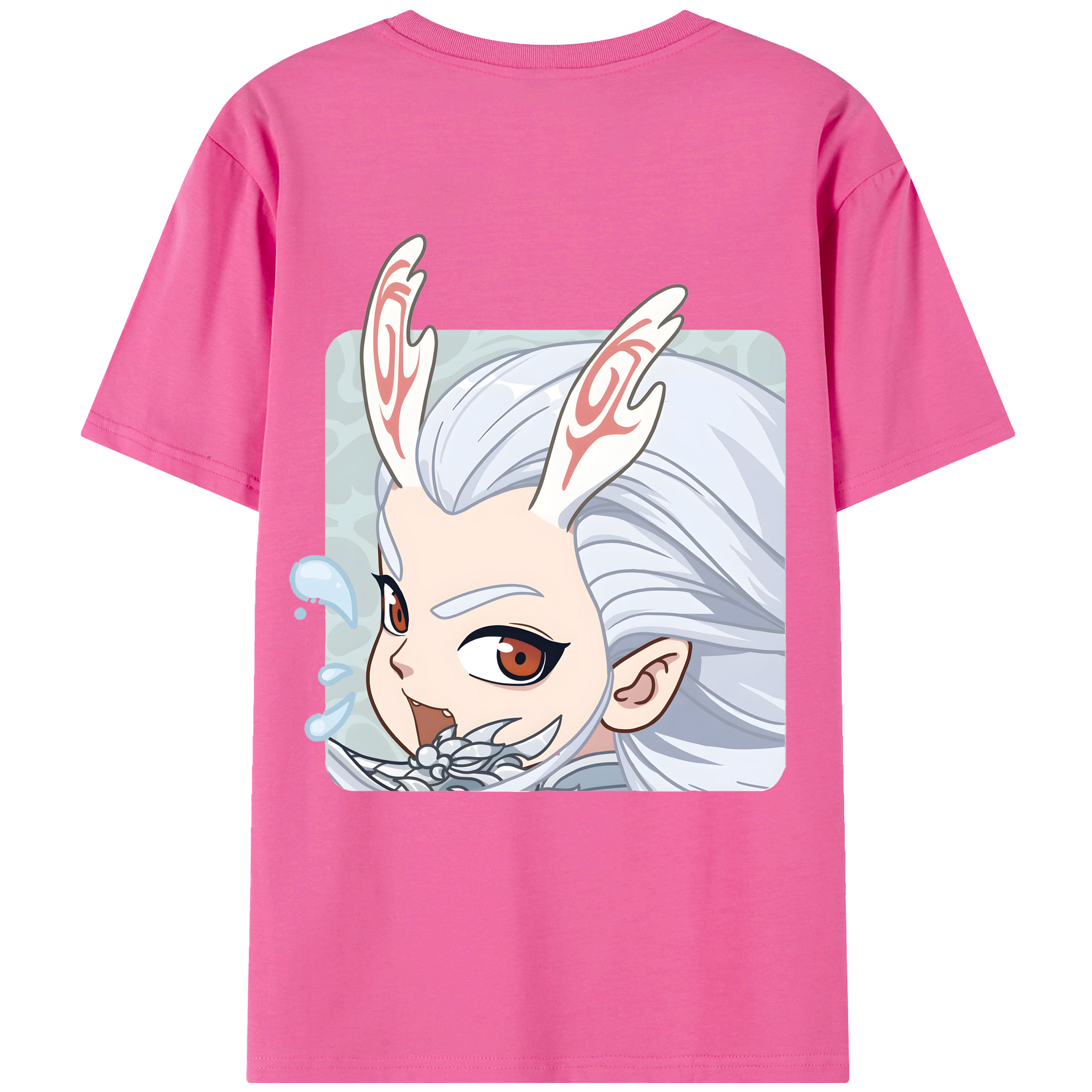 （画像用） Ne Zha 2 ナタ 魔童の大暴れ レディース半袖Tシャツ(バックプリント)